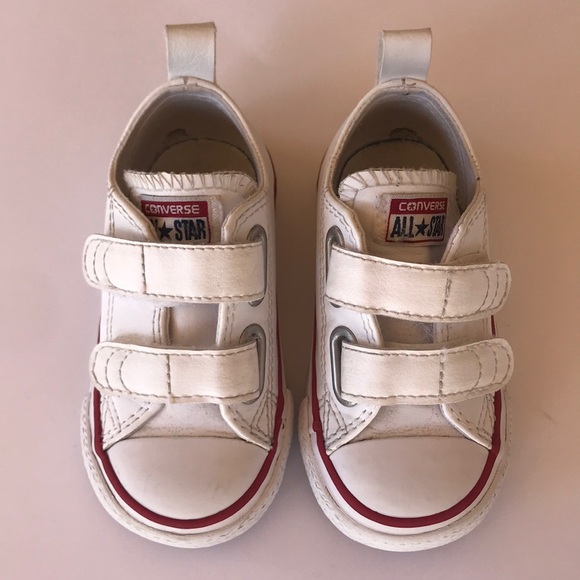 Converse faux leather strap shoes// size 5 - Picture 2 of 5